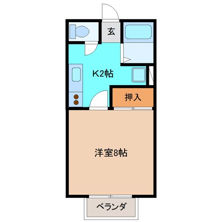 古川駅 徒歩25分 2階の物件間取画像